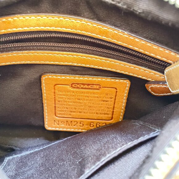 Authentic COACH Pouchette Brown Leather Canvas - Picture 8 of 8